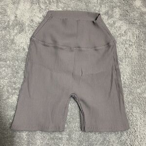 Pepper‎ Biker Shorts Womens XS Mauve Ribbed High Rise Athletic Yoga Gym IM09-12